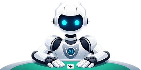 Poker AI product robot illustration